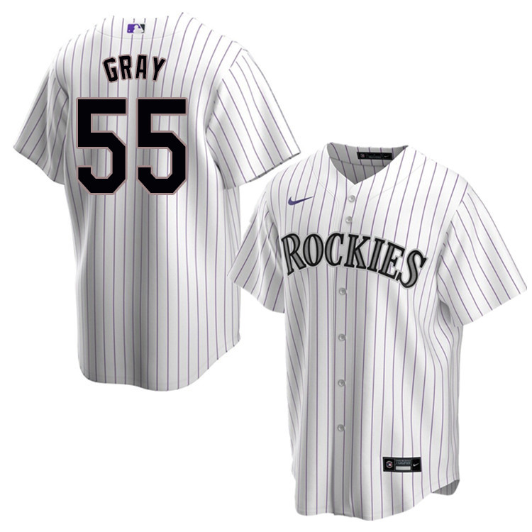 Nike Men #55 Jon Gray Colorado Rockies Baseball Jerseys Sale-White